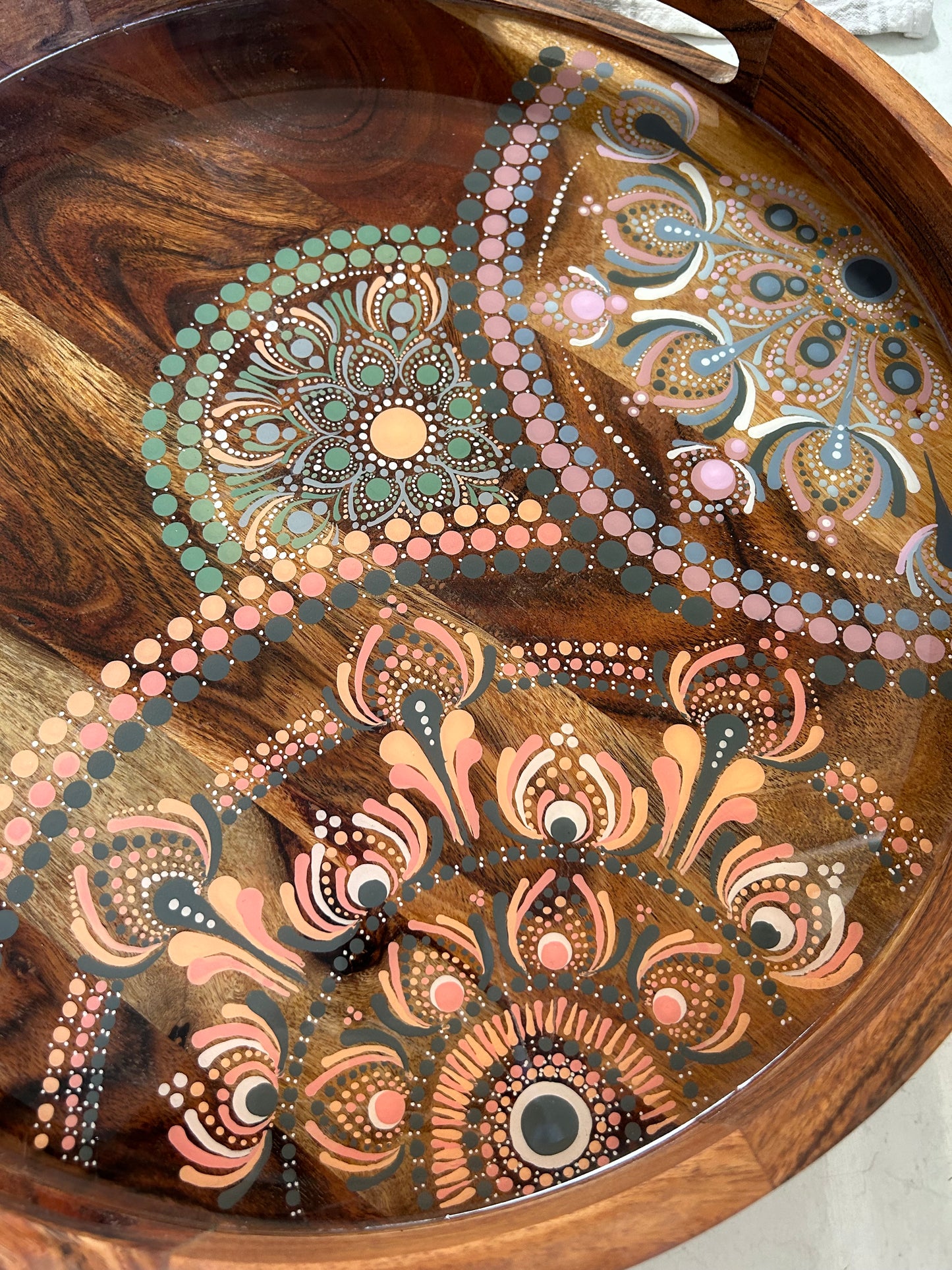 CUSTOM ORDER Acacia Wooden Serving Tray, Exclusive Home Decor, Wooden Serving Tray, Drink Serving Tray