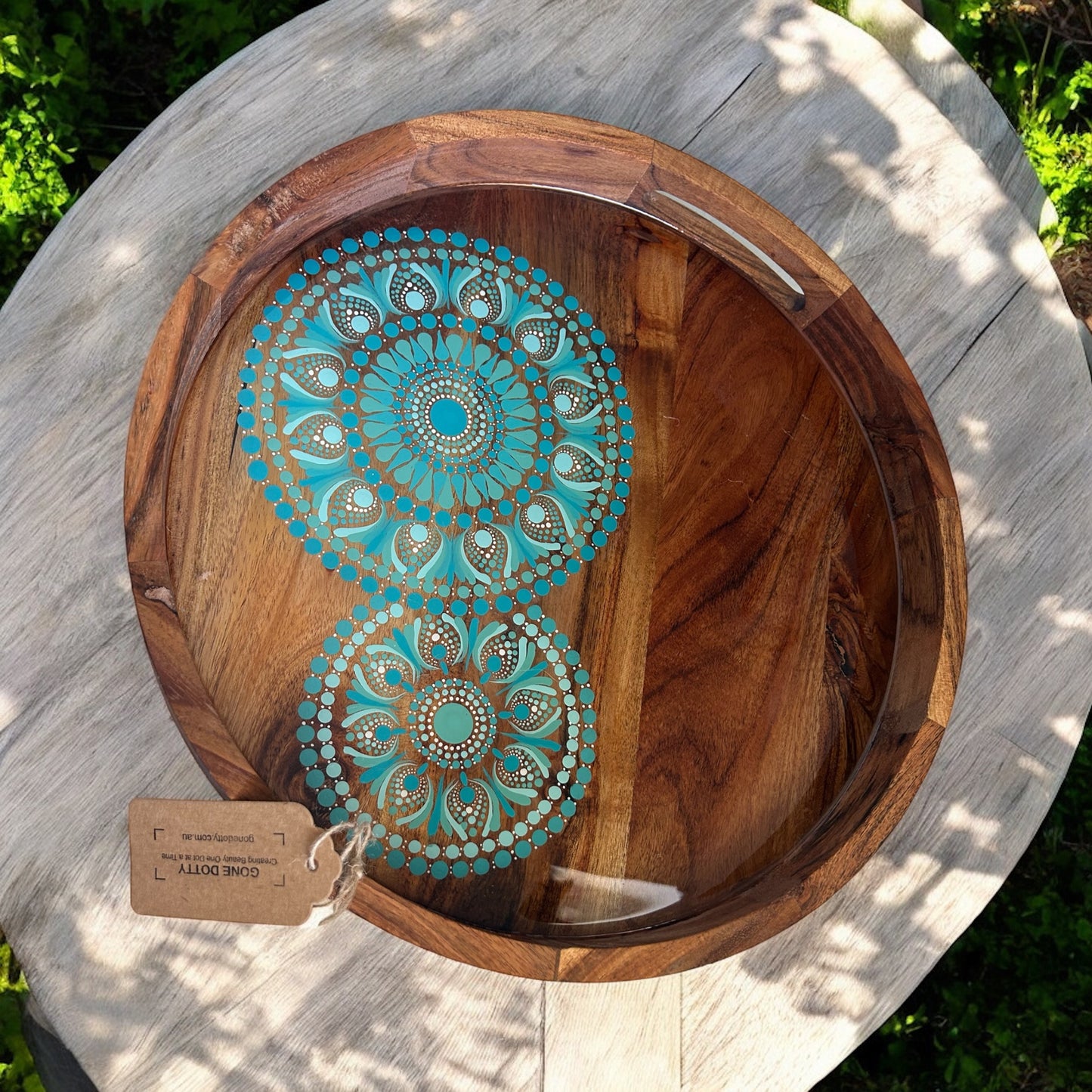 Acacia Wooden Serving Tray, Exclusive Home Decor, Wooden Serving Tray, Drink Serving Tray