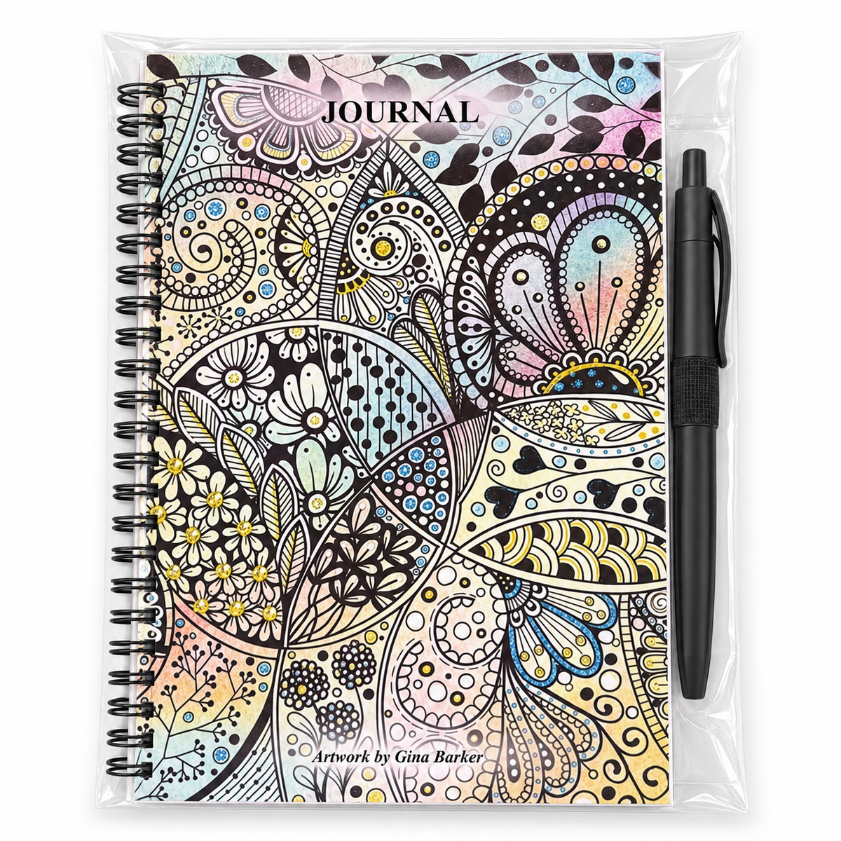 A5 Art Journal with Pen – Original Artwork by Gina Barker