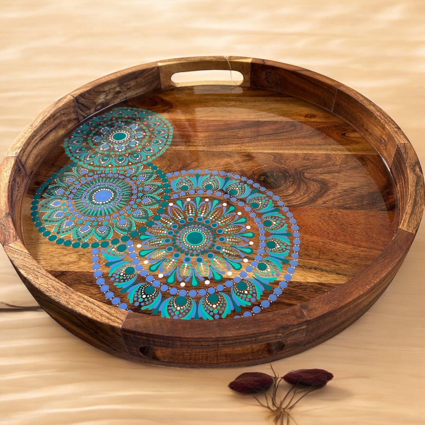 CUSTOM ORDER Acacia Wooden Serving Tray, Exclusive Home Decor, Wooden Serving Tray, Drink Serving Tray