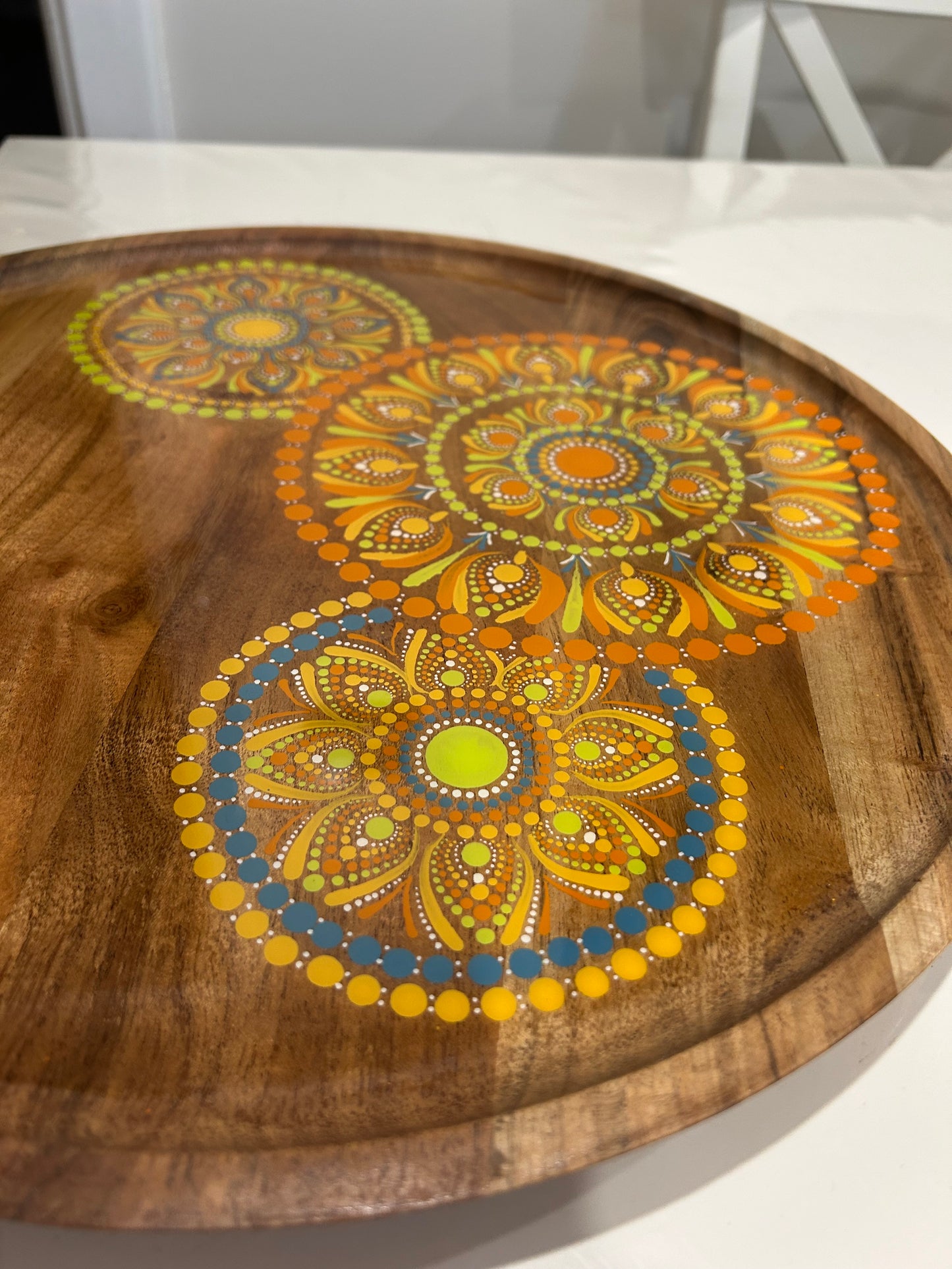 Acacia Tray, Serving Tray, Cheese Board, Round Tray