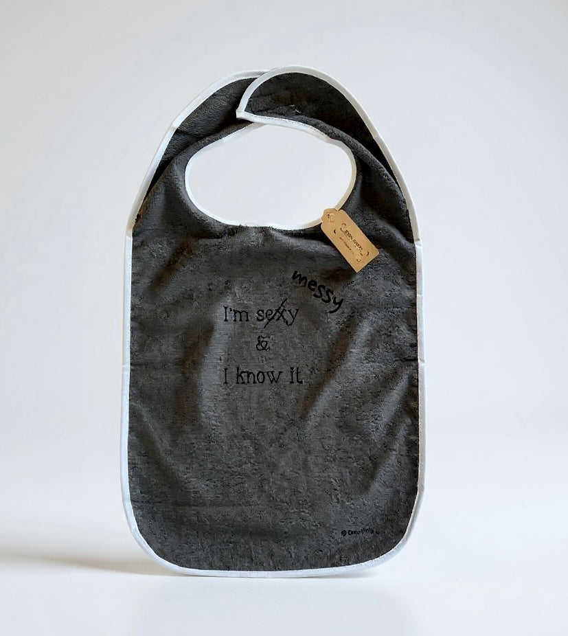 Funny Adult Bib, Adult Bib, Adult Feeder, Clothing Protector, Special Needs - 'Messy & I Know It’