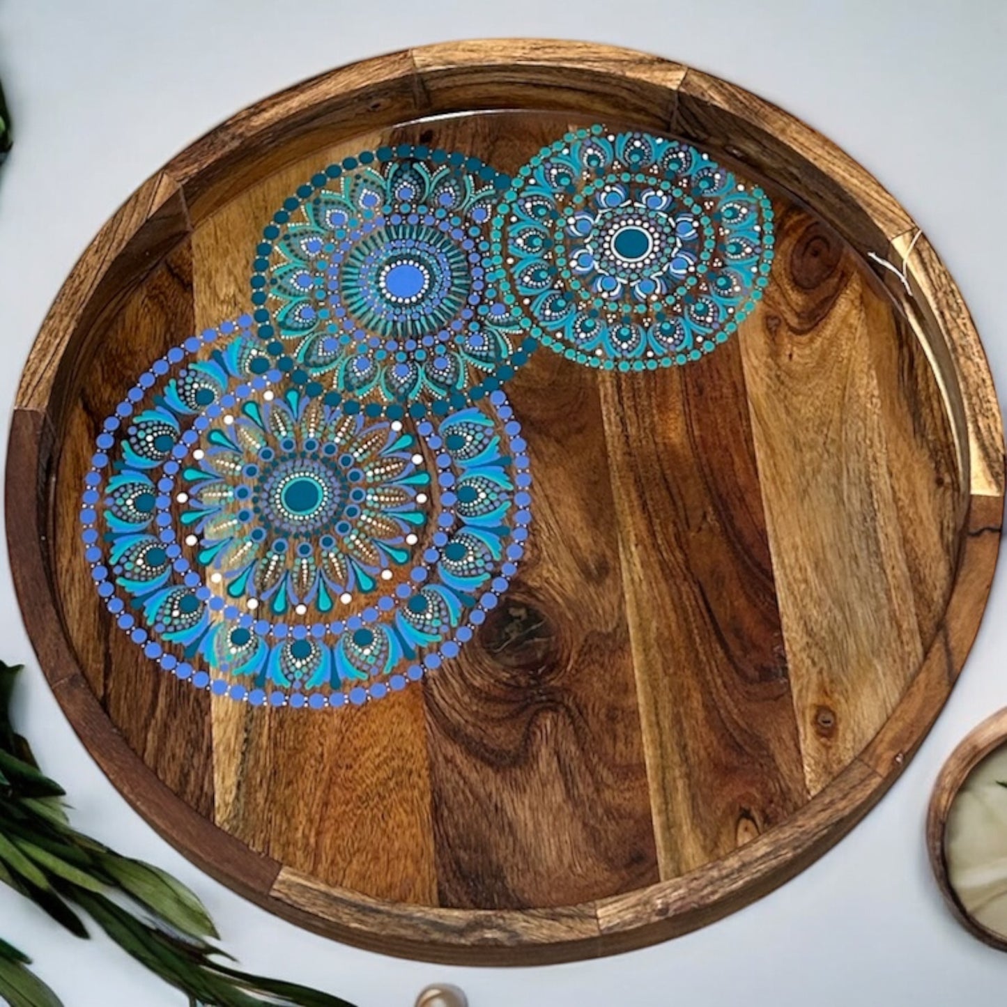 CUSTOM ORDER Acacia Wooden Serving Tray, Exclusive Home Decor, Wooden Serving Tray, Drink Serving Tray
