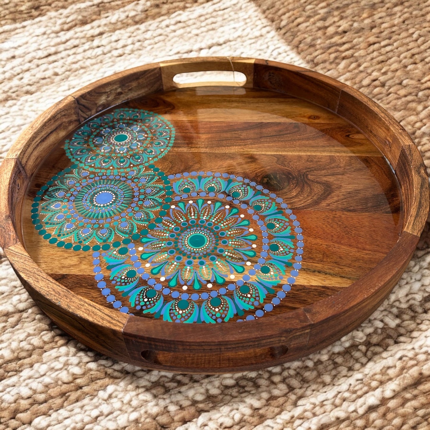 CUSTOM ORDER Acacia Wooden Serving Tray, Exclusive Home Decor, Wooden Serving Tray, Drink Serving Tray