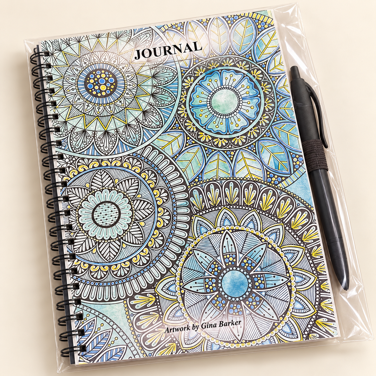A5 Art Journal with Pen – Original Artwork by Gina Barker