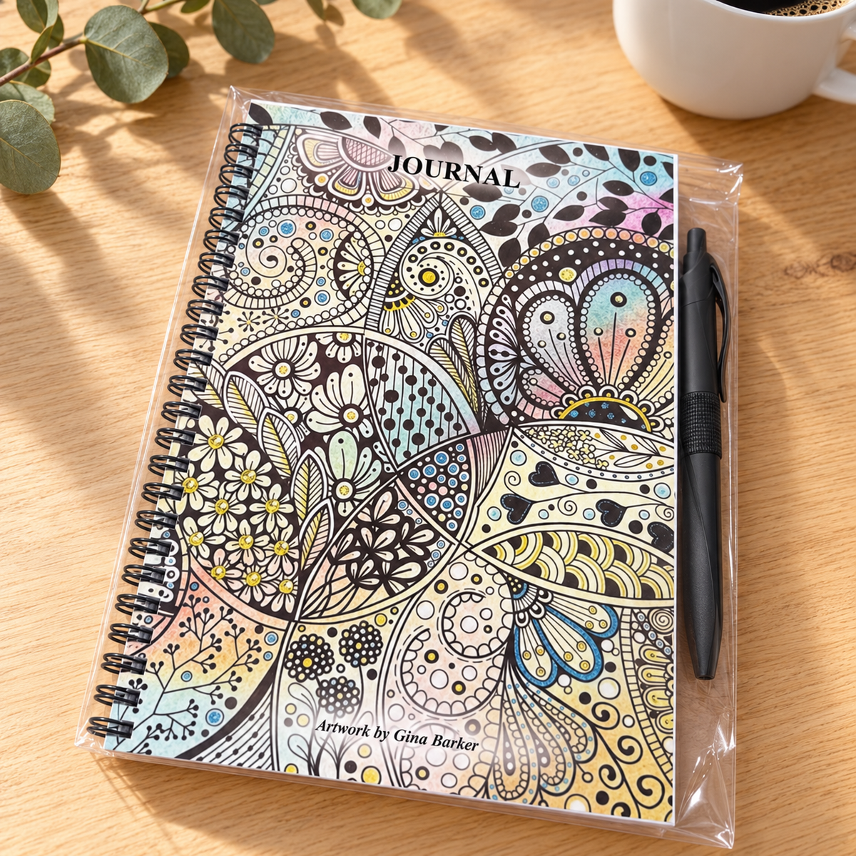 A5 Art Journal with Pen – Original Artwork by Gina Barker