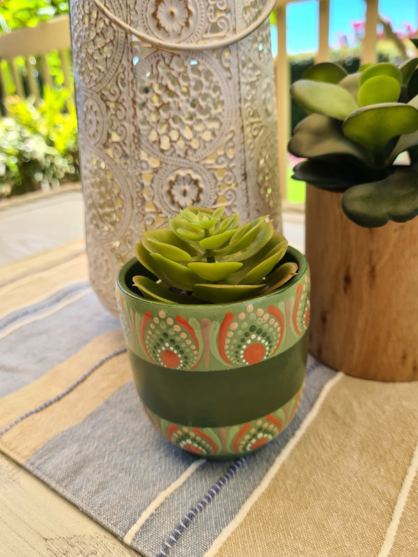 Plant Pot, Succulent Pot, Plant Cover, Hand Painted Pot