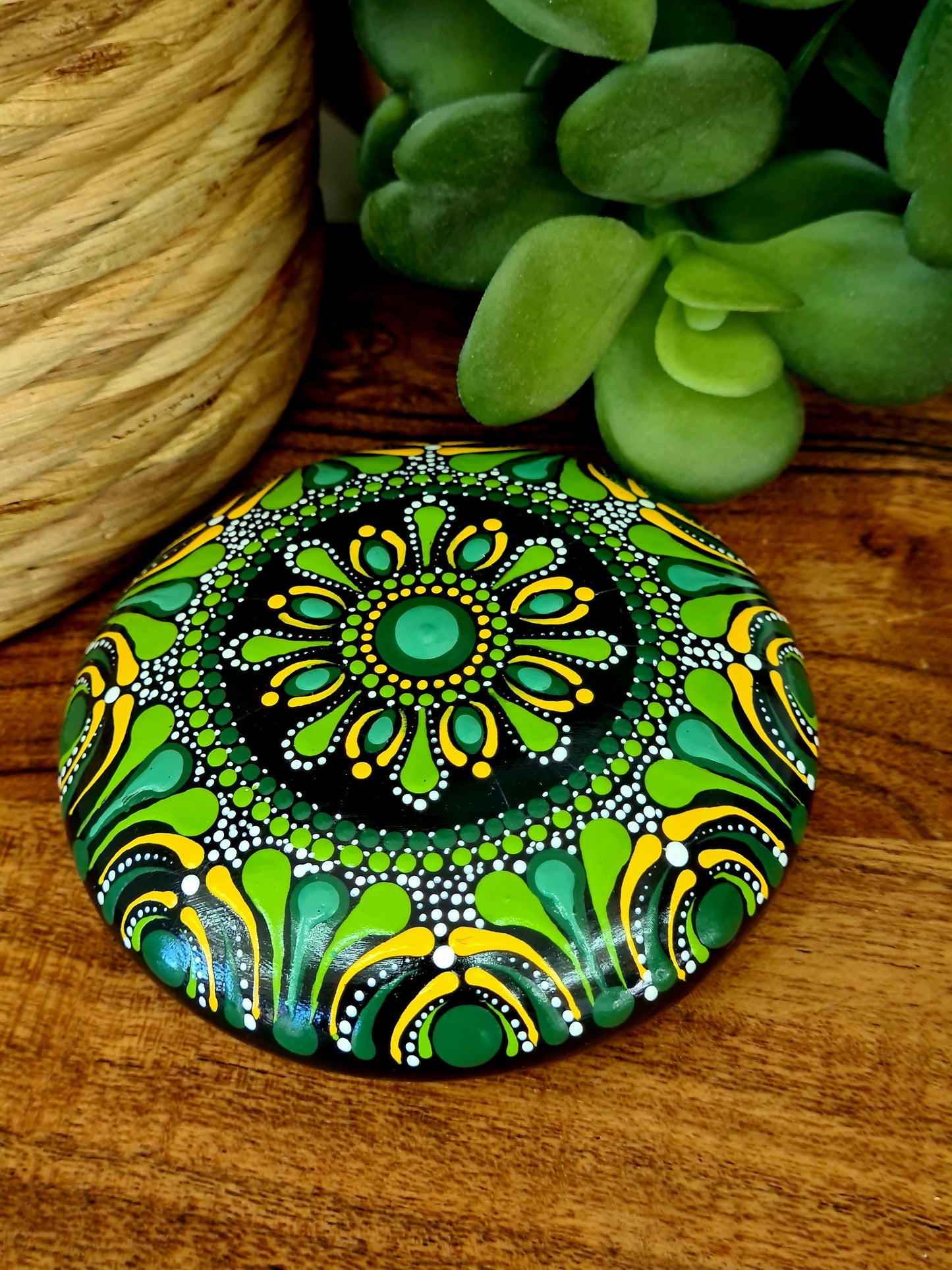 Hand-Painted Worry Stone for Meditation