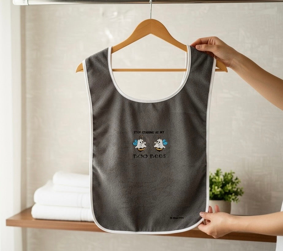 Funny Adult Bib, Adult Bib, Adult Feeder - 'Boo Bees’