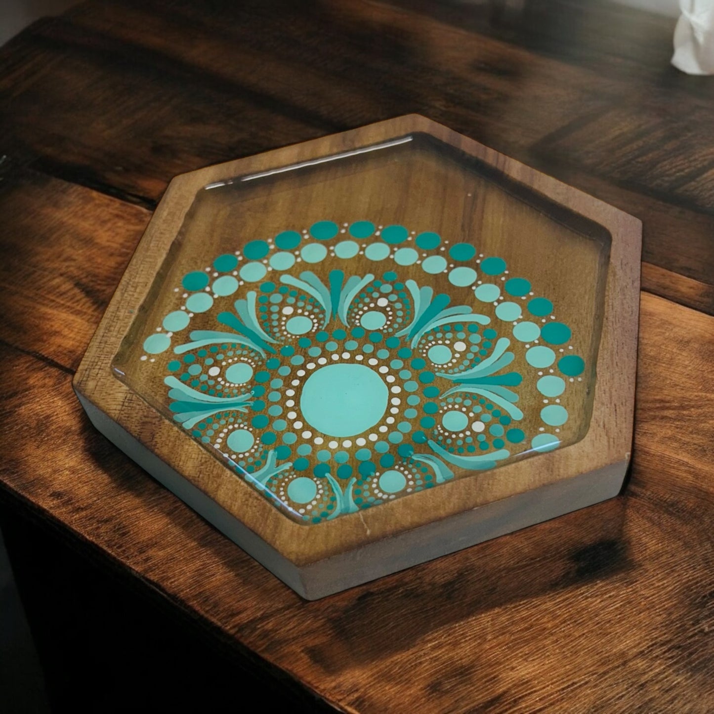 Rustic Wood Jewellery Tray, Trinket Dish, Drink Coaster, Coffee Coaster