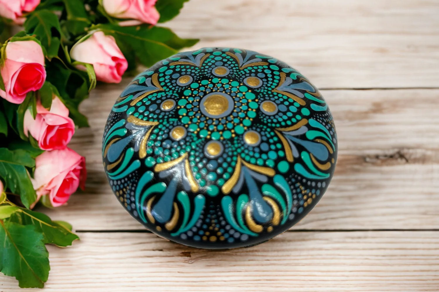 Hand-Painted Worry Stones for meditation - Gone Dotty