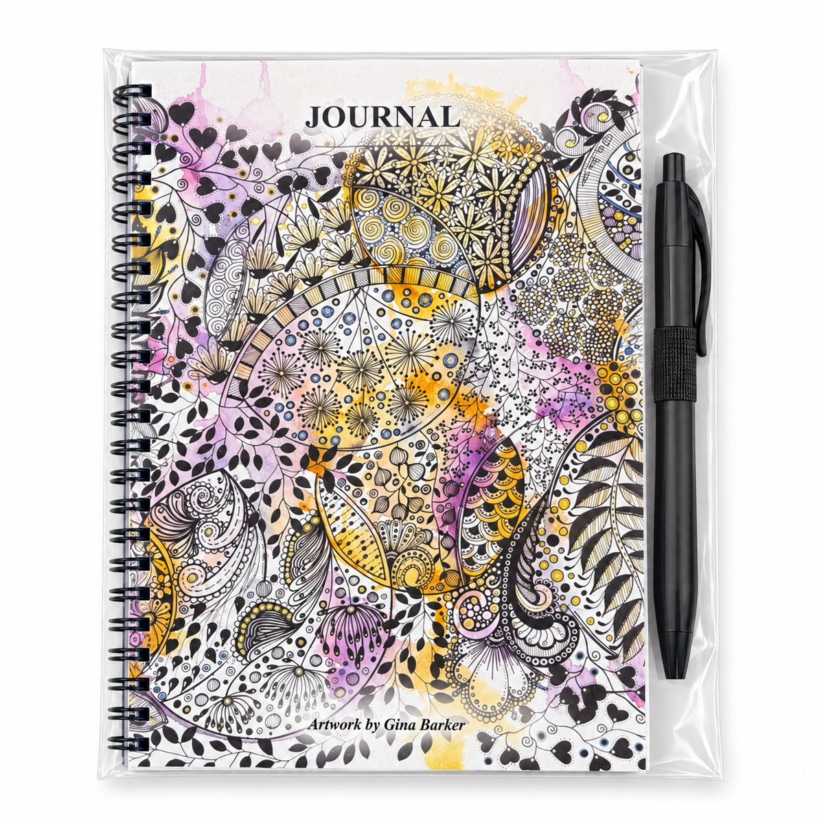 A5 Art Journal with Pen – Original Artwork by Gina Barker