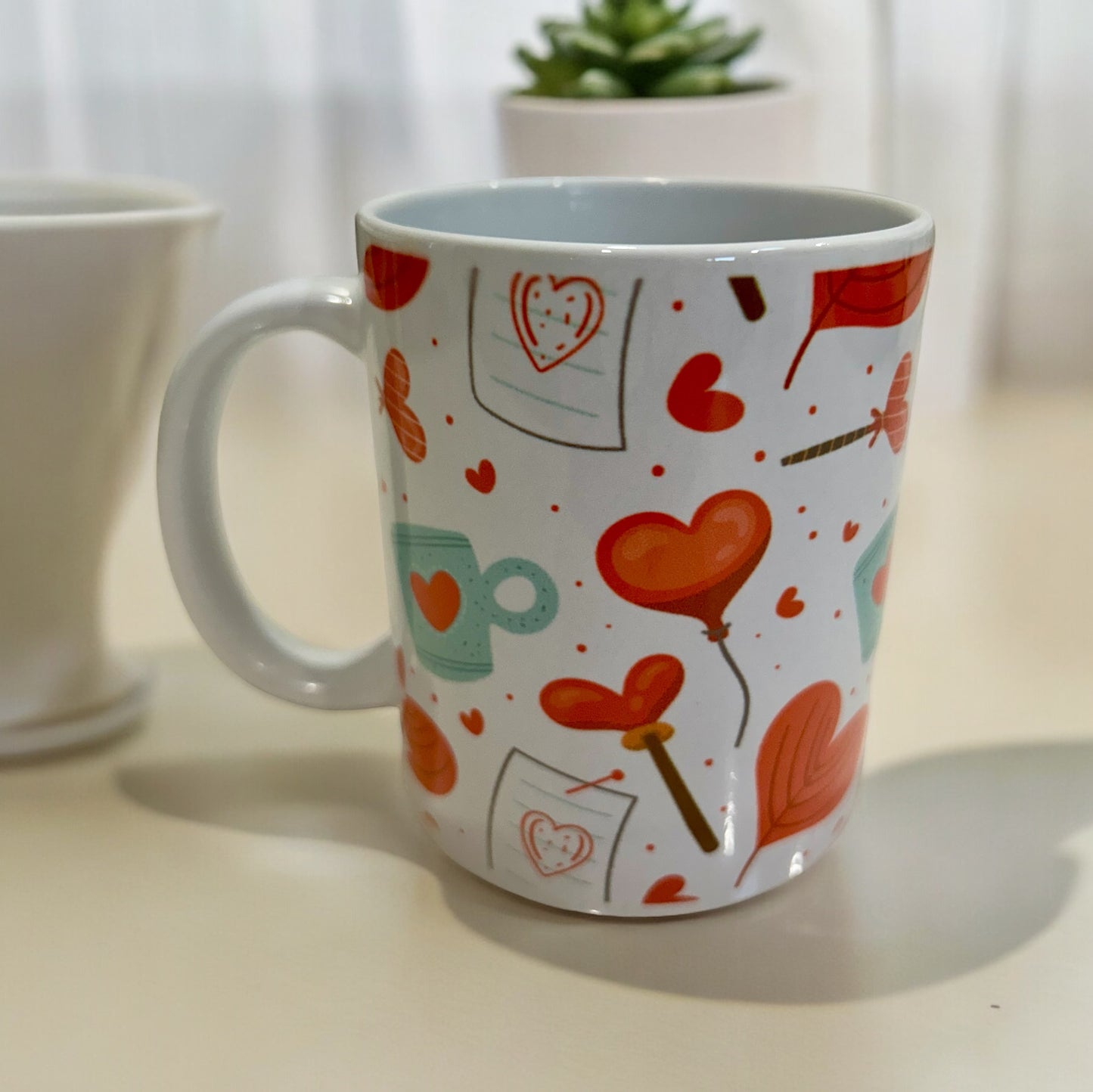 Ceramic Mug, Mug, Coffee Mug, Gift Idea, Hearts