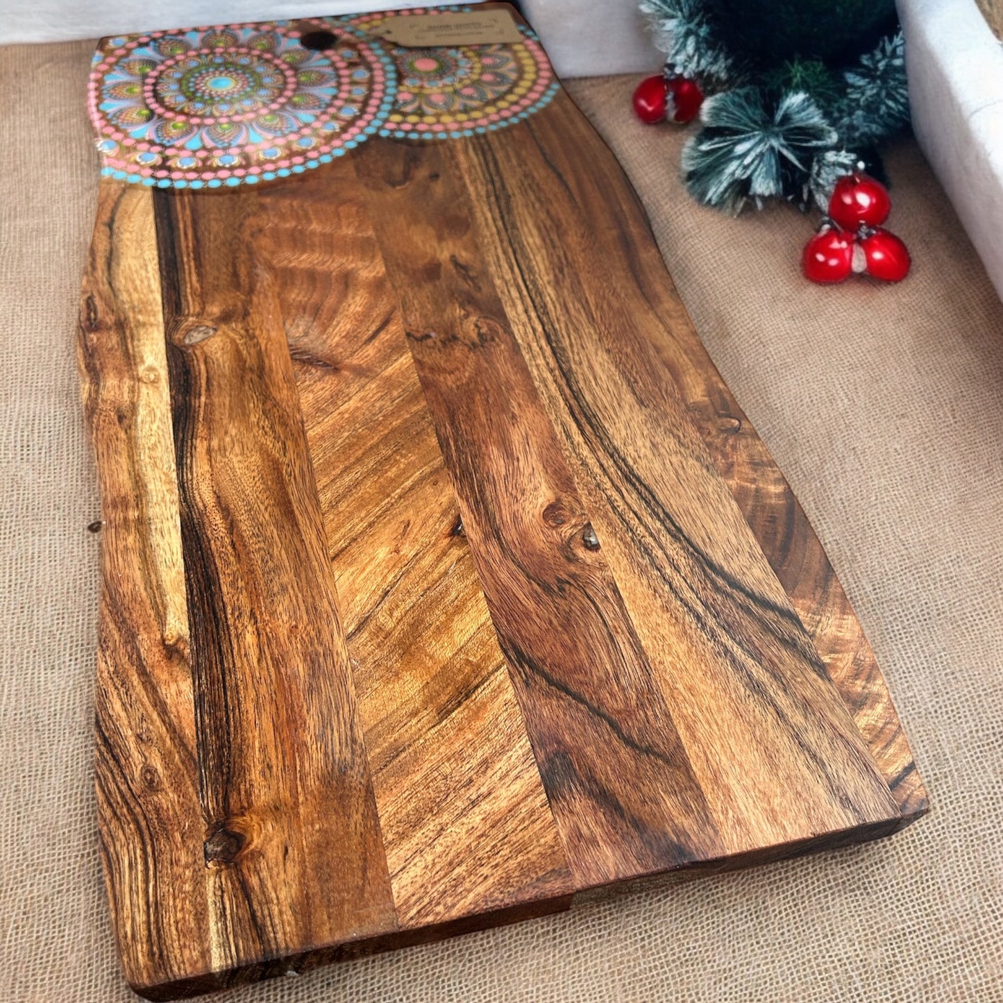 CUSTOM ORDER Acacia Wooden Charcuterie Board, Exclusive Home Decor, Wooden Serving Board