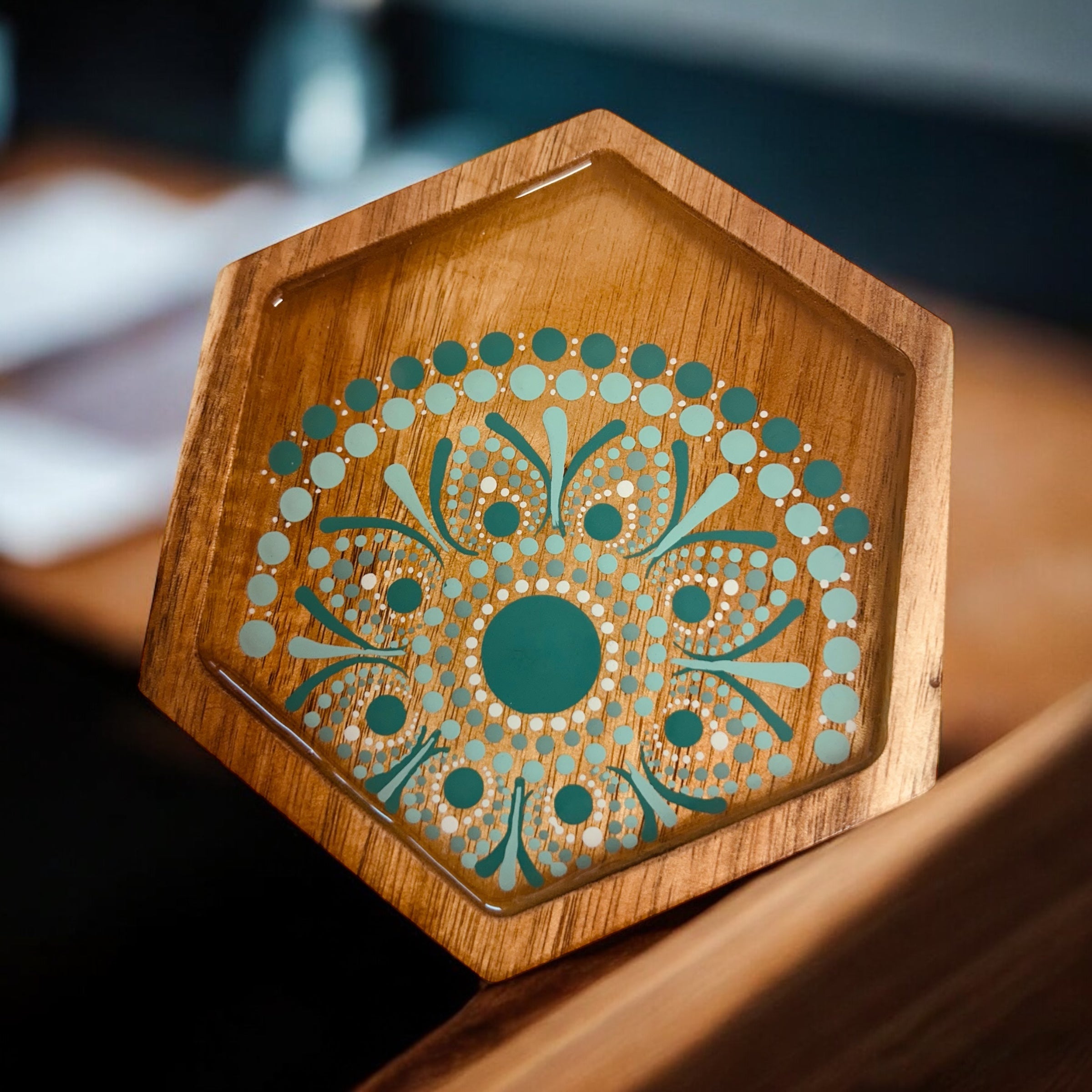 Rustic Wood Jewellery Tray, Trinket Dish, Drink Coaster, Coffee Coaster