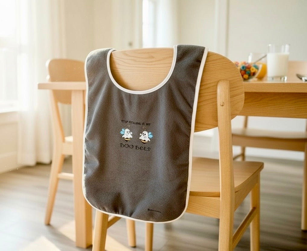 Funny Adult Bib, Adult Bib, Adult Feeder - 'Boo Bees’