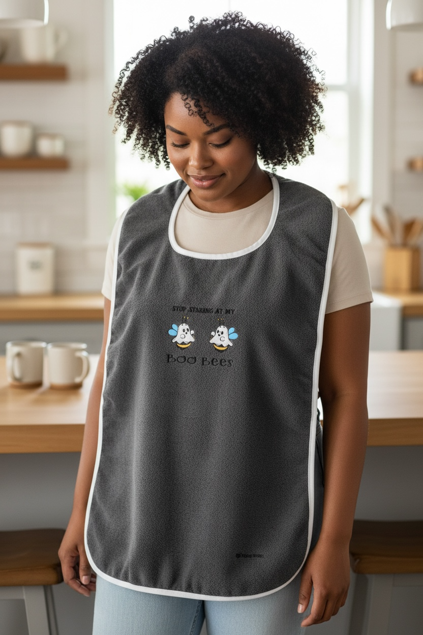 Funny Adult Bib, Adult Bib, Adult Feeder - 'Boo Bees’