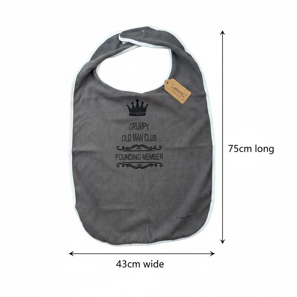 Funny Adult Bib, Adult Bib, Adult Feeder - 'Grumpy Old Man'