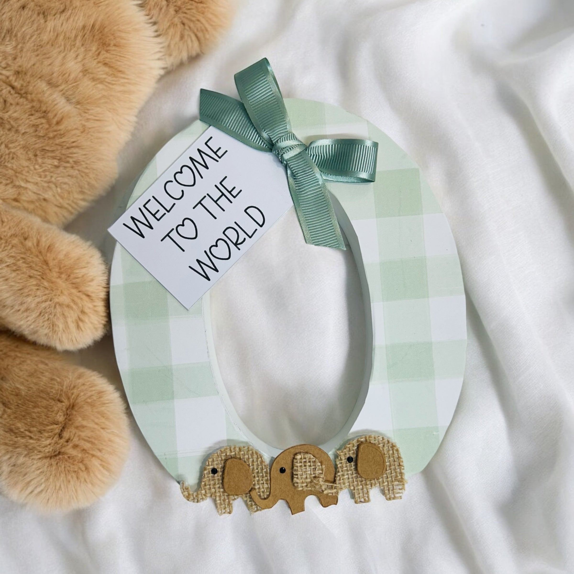 Decorated Wooden Letters - With Message Tag