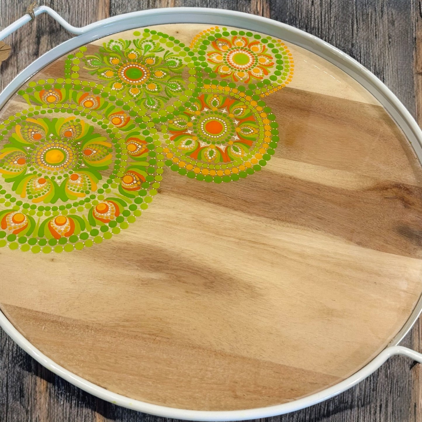 Acacia Serving Tray, Metal Serving Tray, Serving Tray