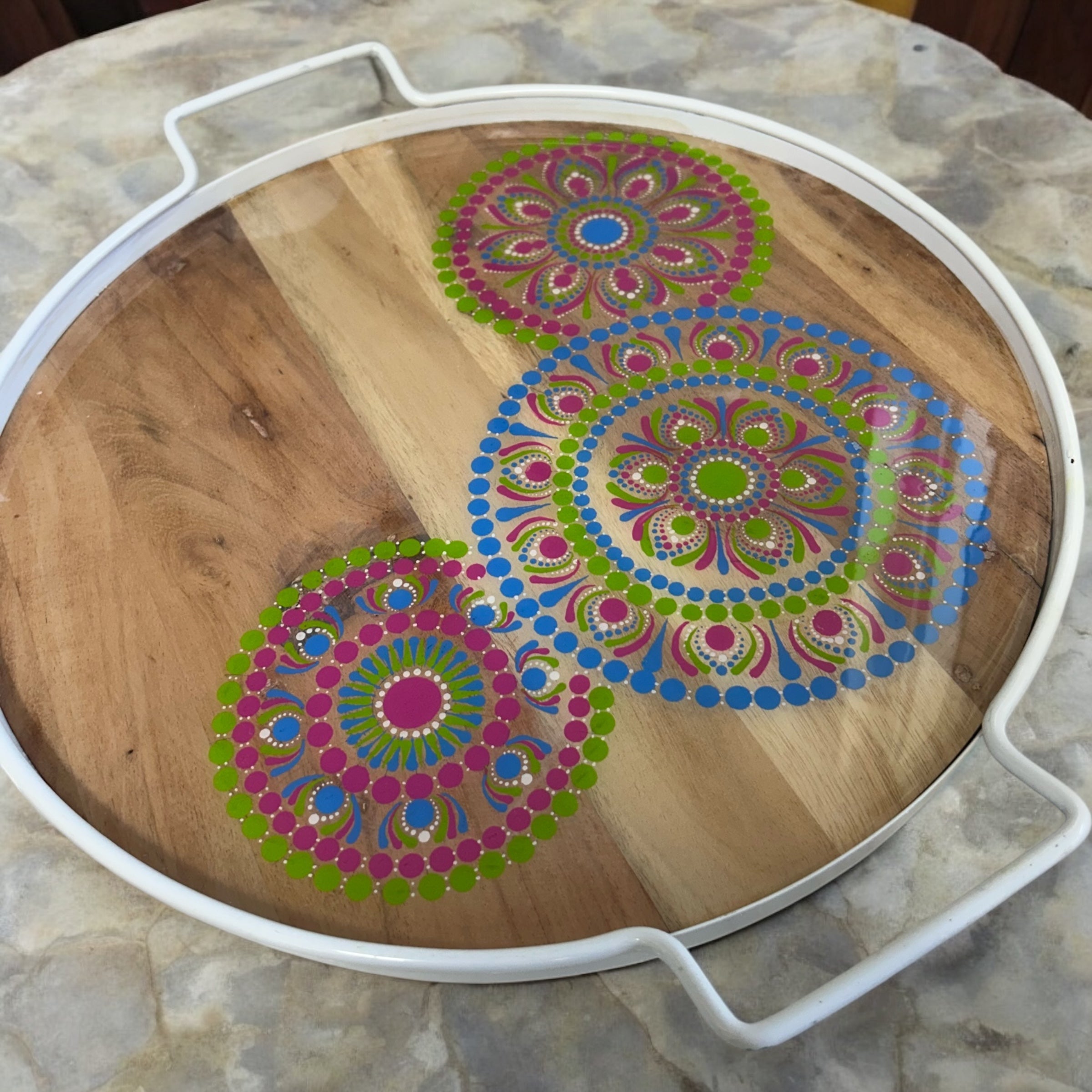 Acacia Serving Tray, Metal Serving Tray, Serving Tray