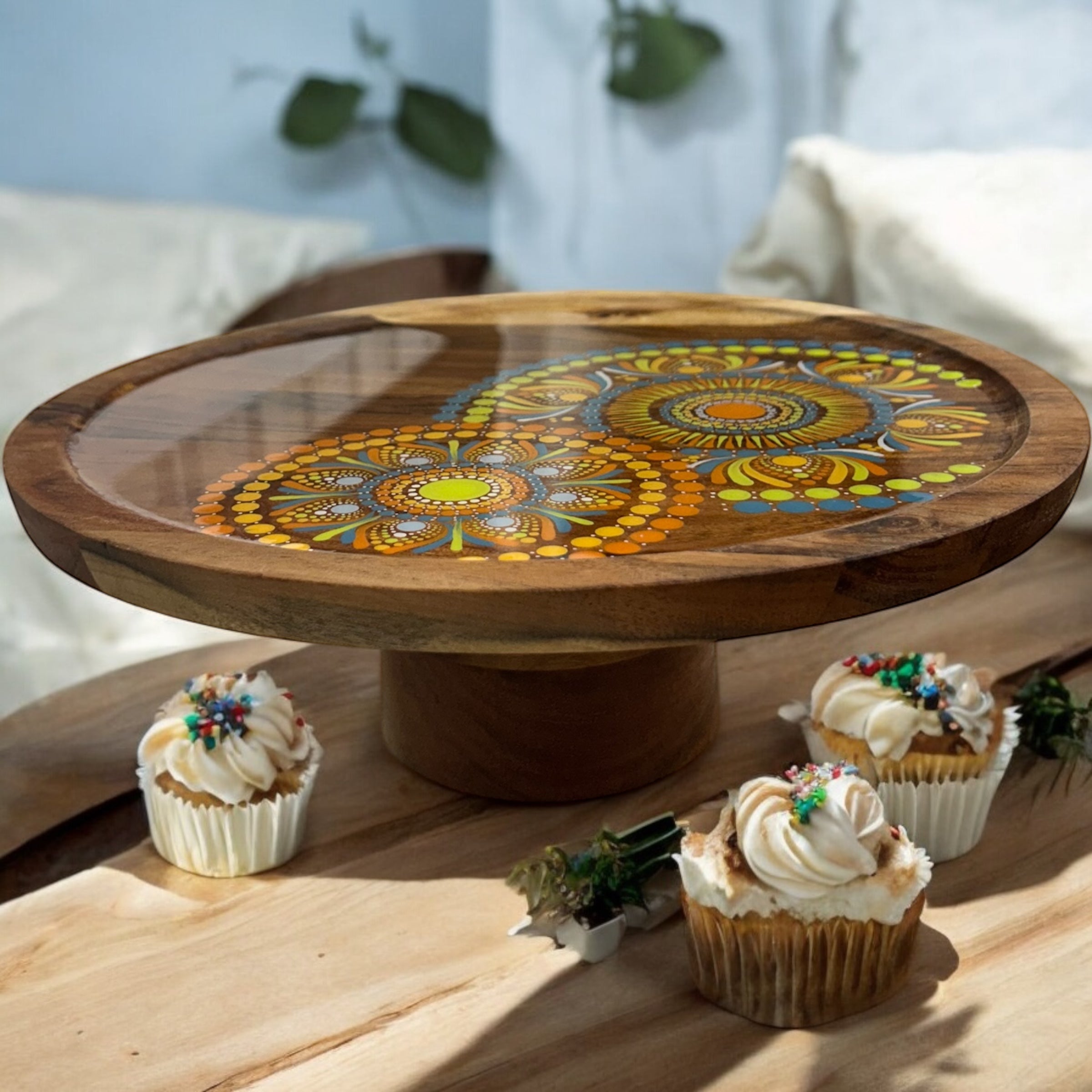 Acacia Cake Stand, Cake Stand, Cupcake Stand