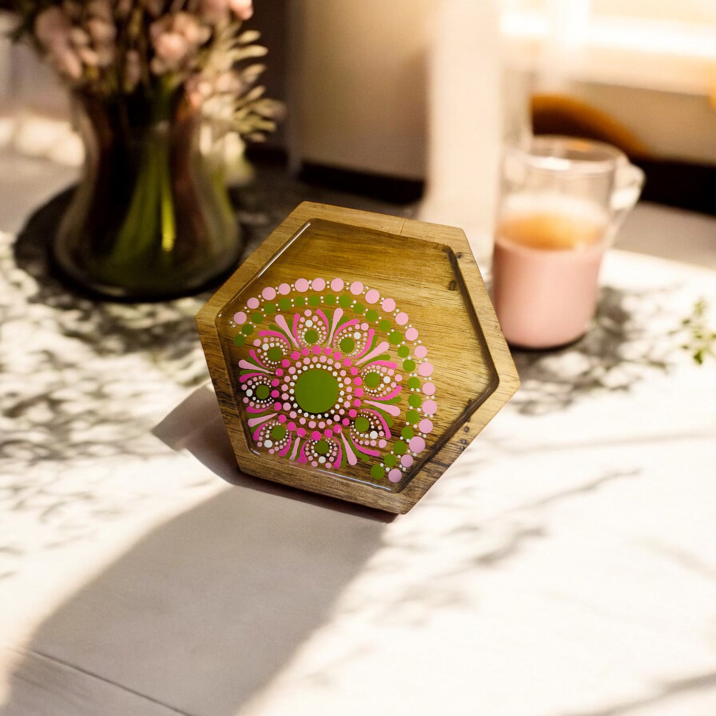 Rustic Wood Jewellery Tray, Trinket Dish, Drink Coaster, Coffee Coaster