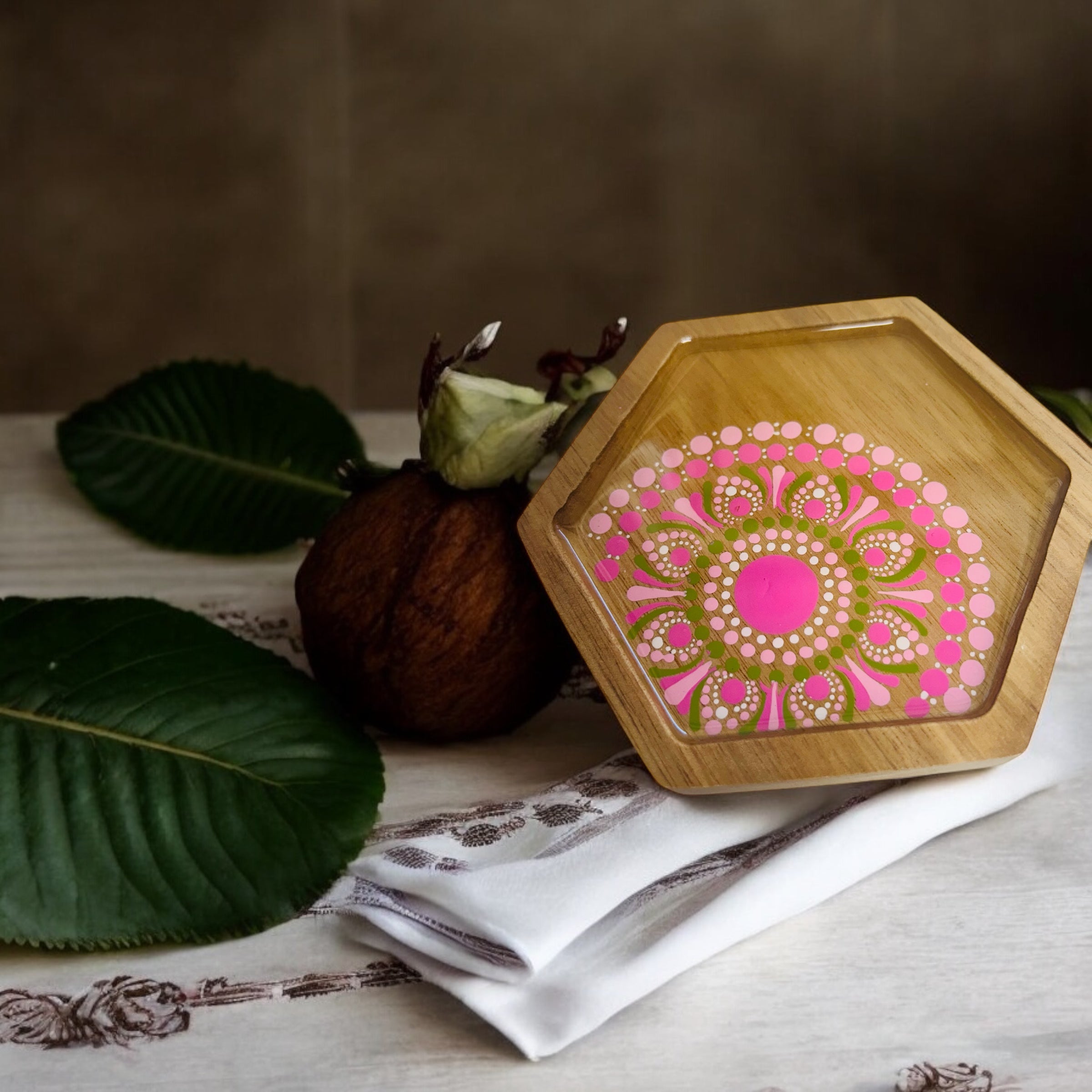 Rustic Wood Jewellery Tray, Trinket Dish, Drink Coaster, Coffee Coaster