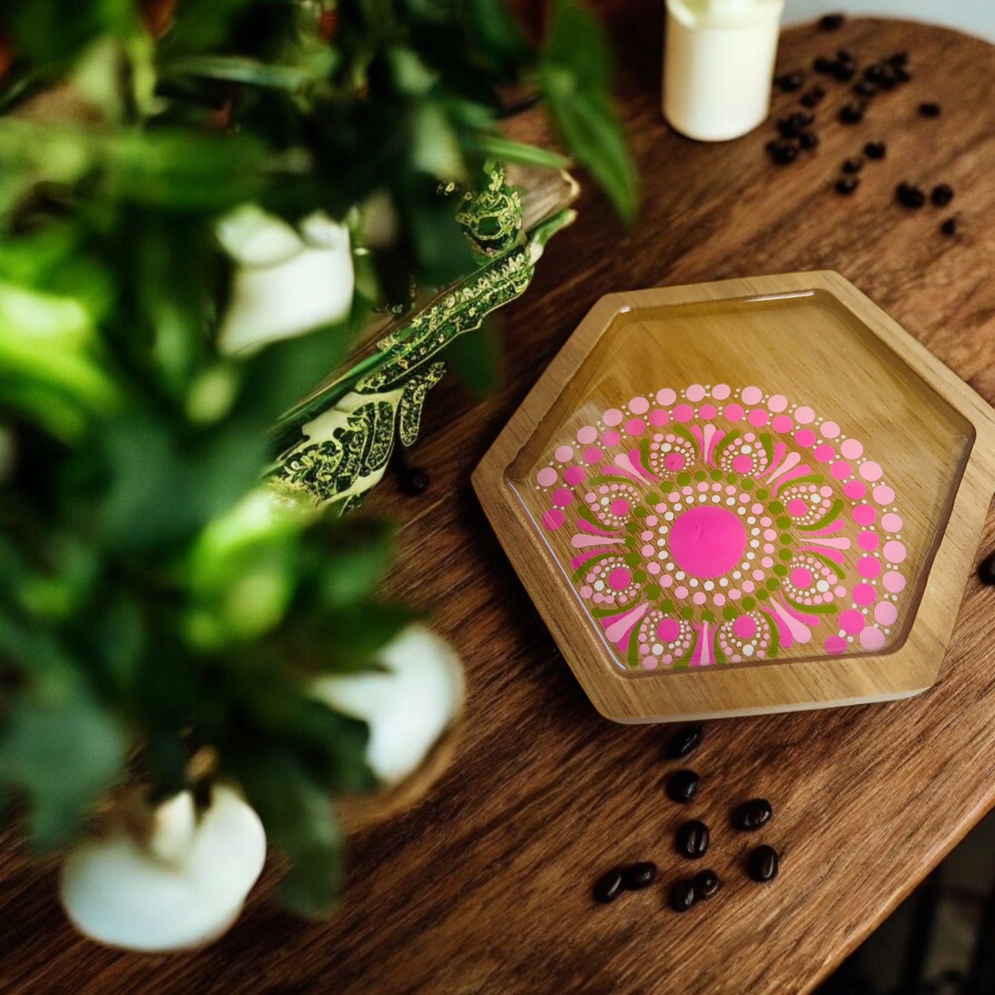 Rustic Wood Jewellery Tray, Trinket Dish, Drink Coaster, Coffee Coaster