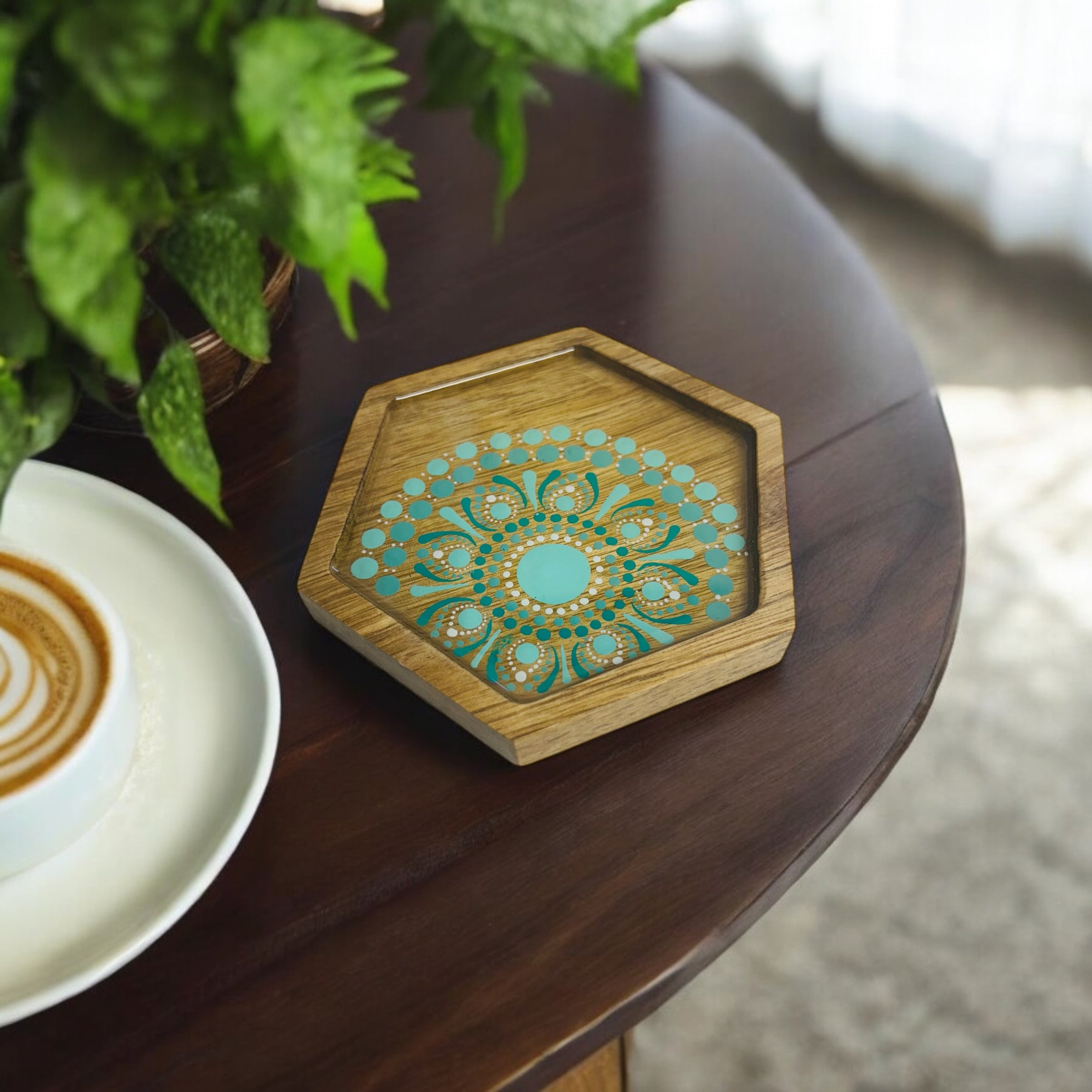 Rustic Wood Jewellery Tray, Trinket Dish, Drink Coaster, Coffee Coaster