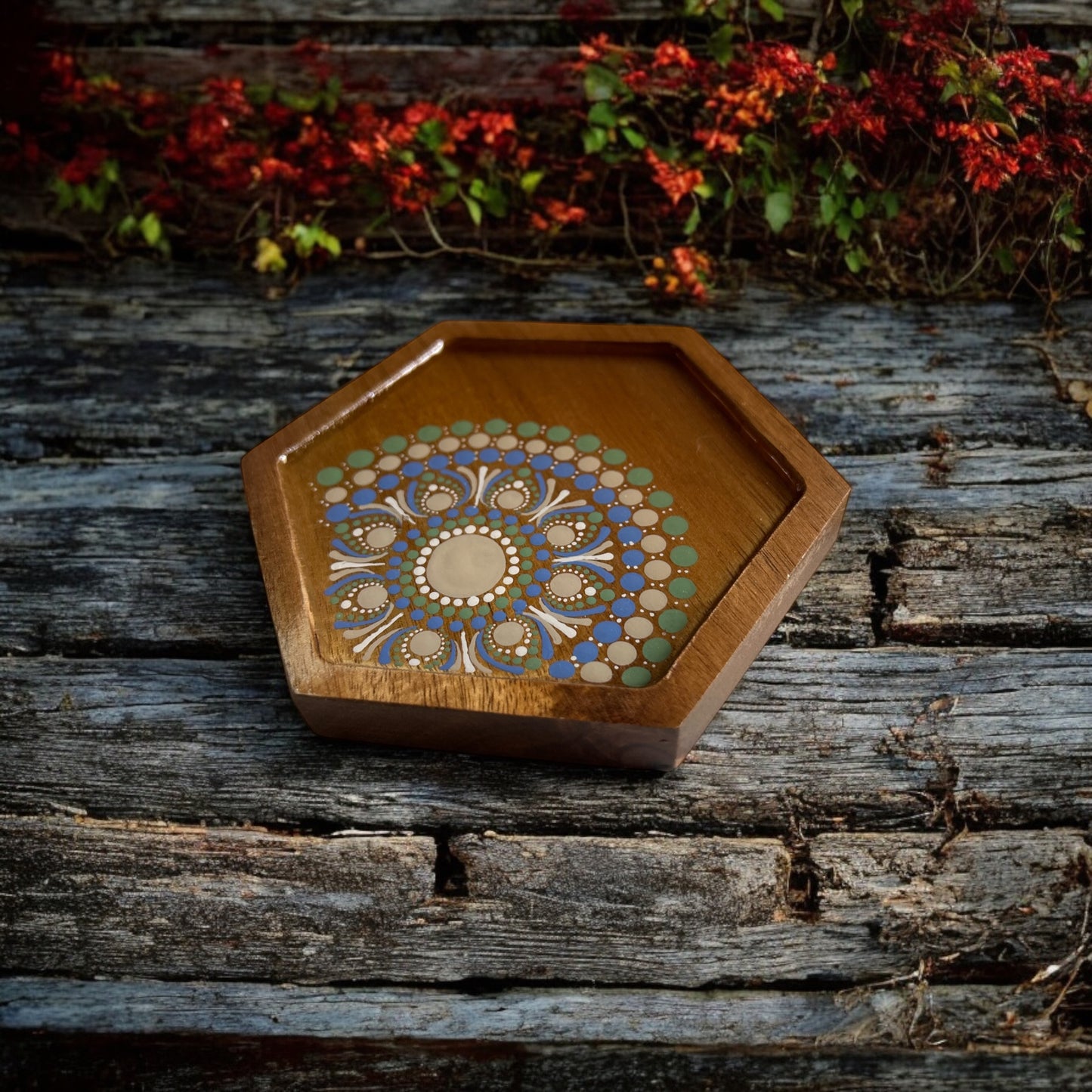 Rustic Wood Jewellery Tray, Trinket Dish, Drink Coaster, Coffee Coaster