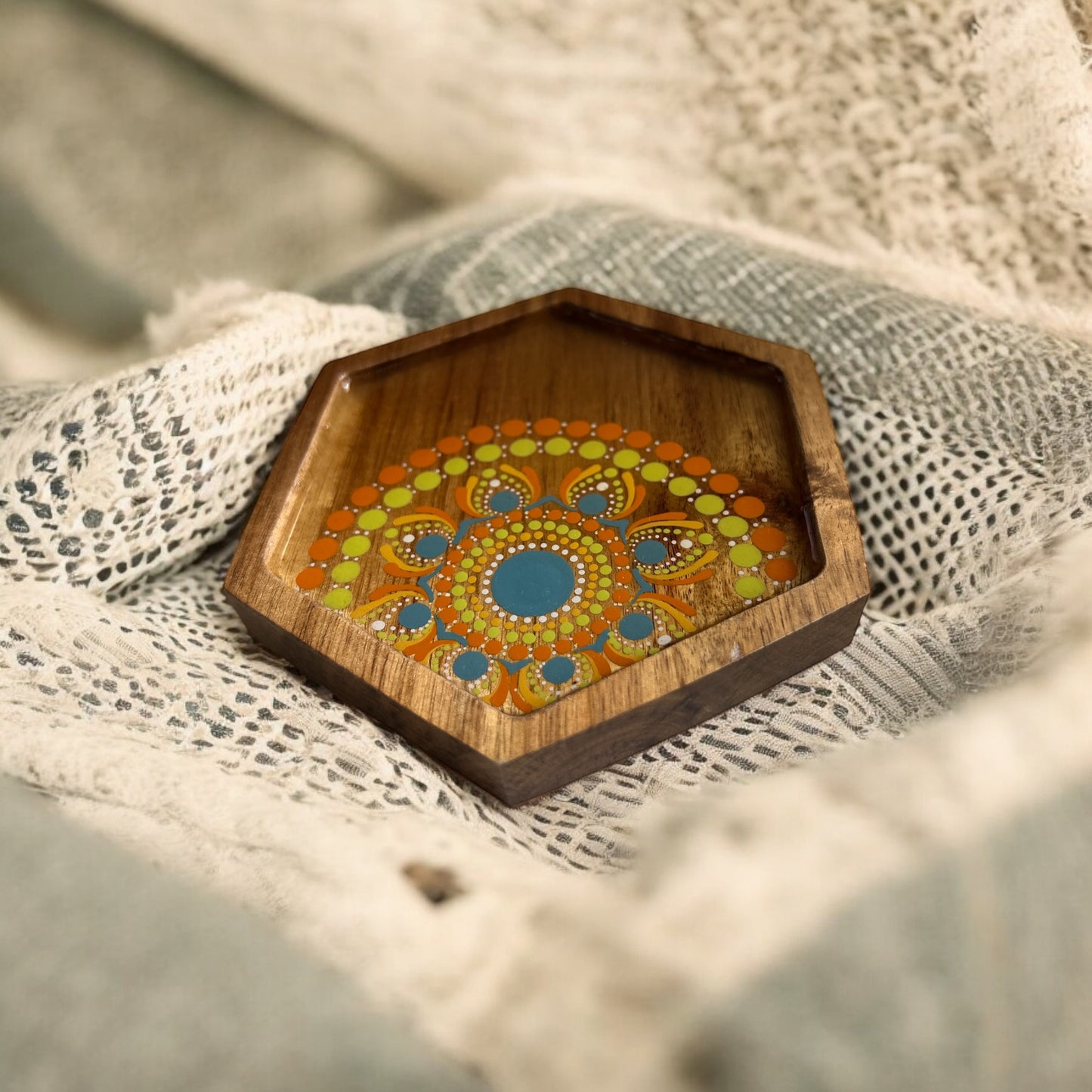 Rustic Wood Jewellery Tray, Trinket Dish, Drink Coaster, Coffee Coaster