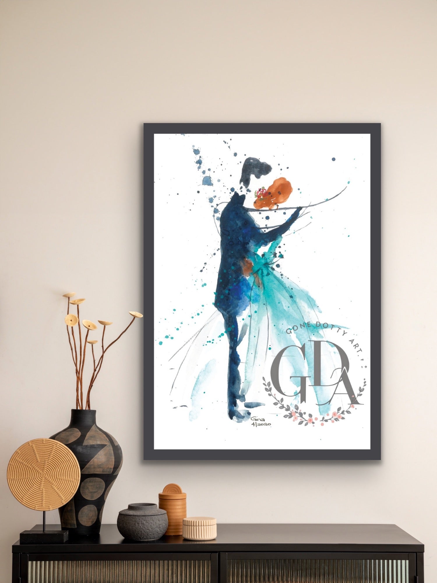 ‘In the Ballroom III’ - Original Art, Original Watercolour Paintings, Fine Art Prints, Wall Art, Custom Art Prints, Home Decor