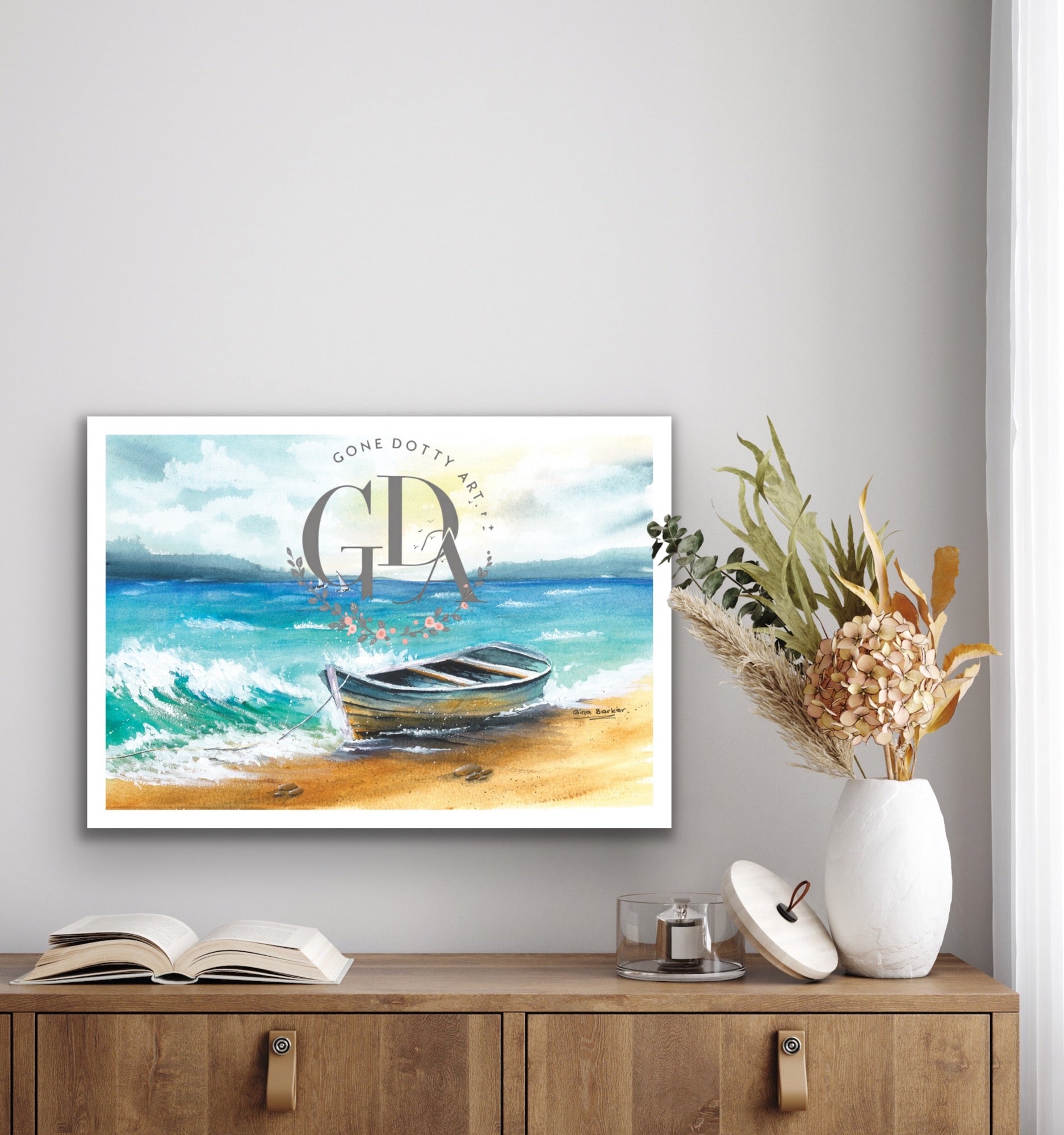 ‘Waiting for the Tide’ - Original Art, Original Watercolour Paintings, Fine Art Prints, Wall Art, Custom Art Prints, Home Decor