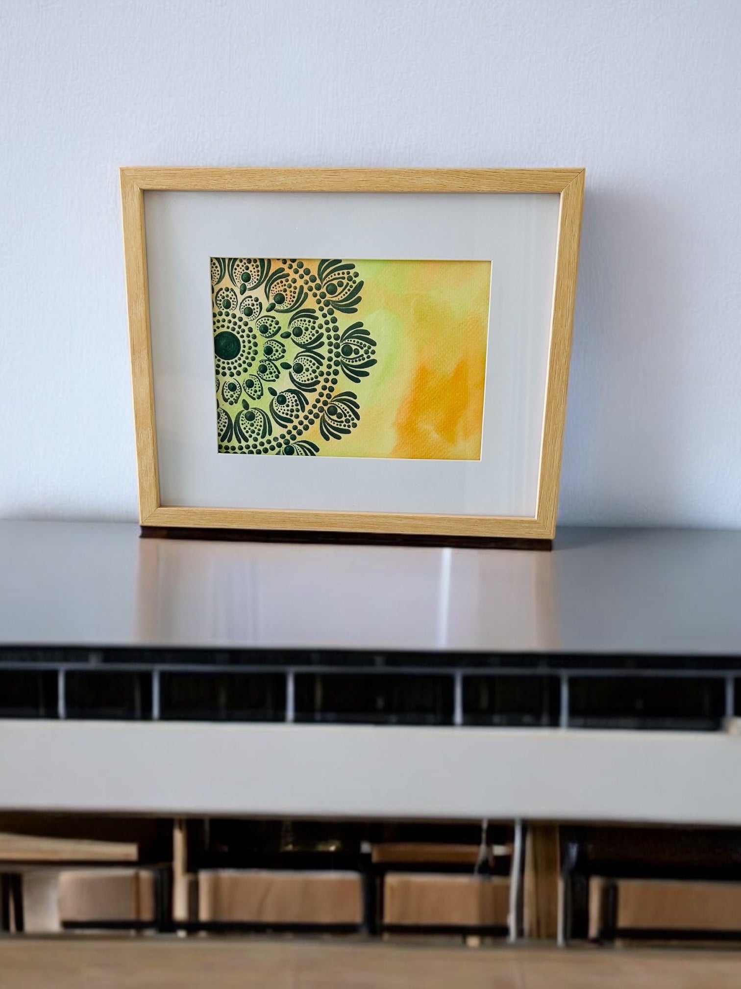 Watercolour Mandala, Framed Watercolour, Framed Wall Art, Wall Art, Unique Home Decor