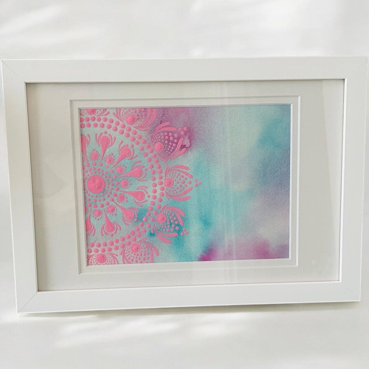 Watercolour Mandala, Framed Watercolour, Framed Wall Art, Wall Art, Unique Home Decor