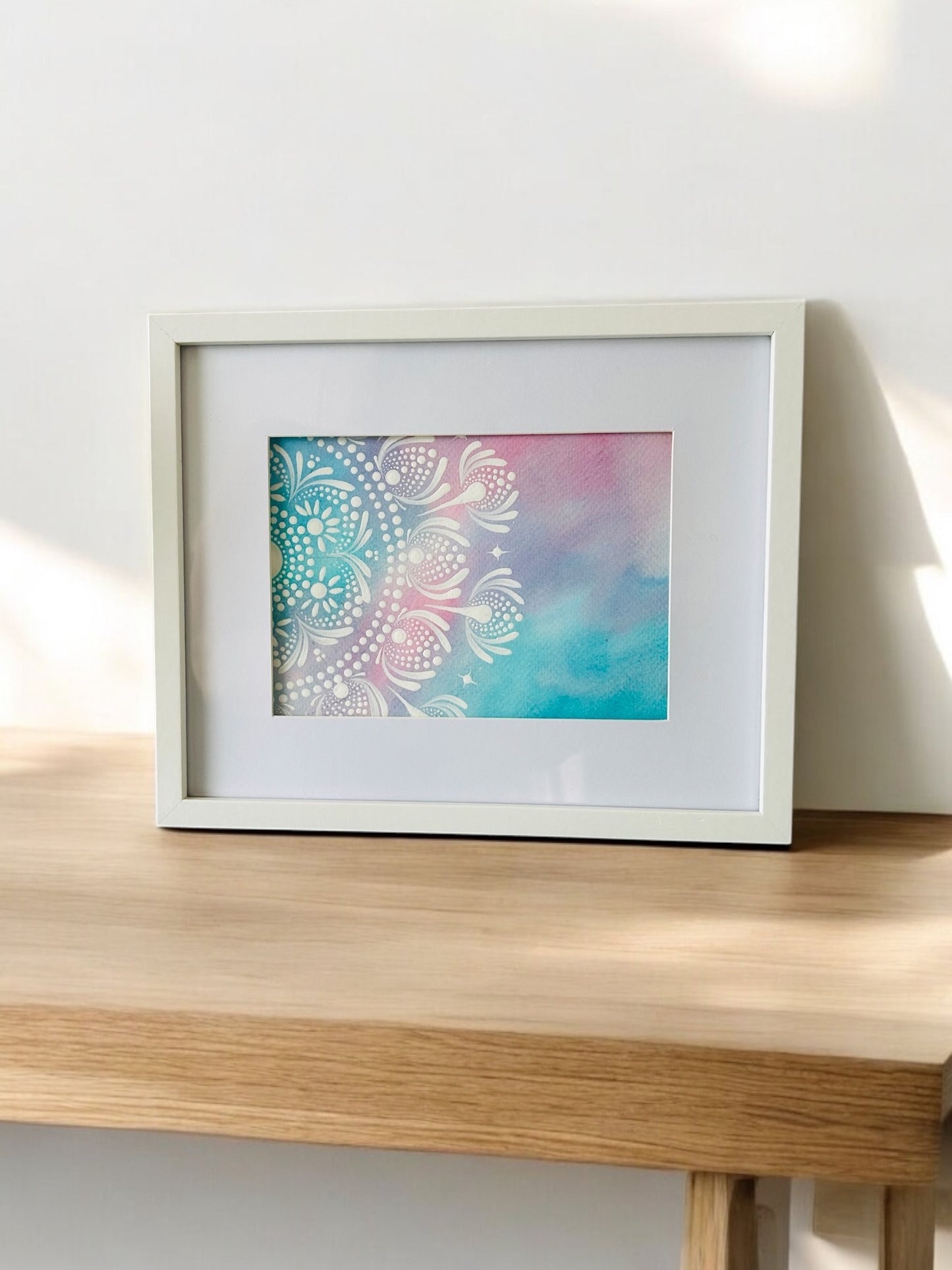 Watercolour Mandala, Framed Watercolour, Framed Wall Art, Wall Art, Unique Home Decor